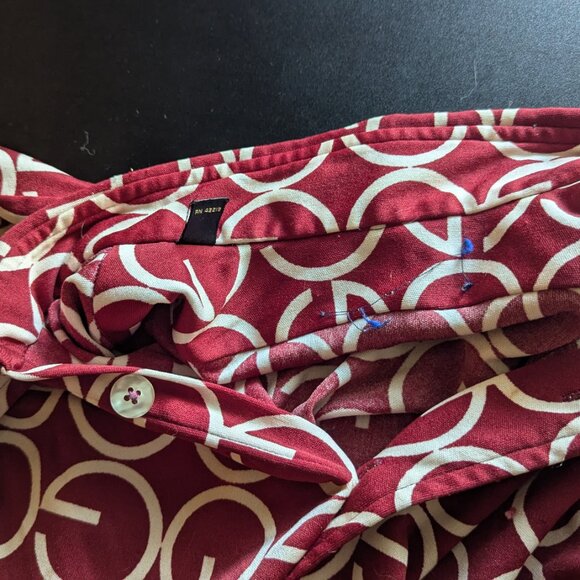 Givenchy Red and Cream Button Down Shirt - Picture 4 of 8